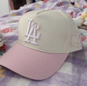 Hello Kitty Dodgers Pink Snapback Hat